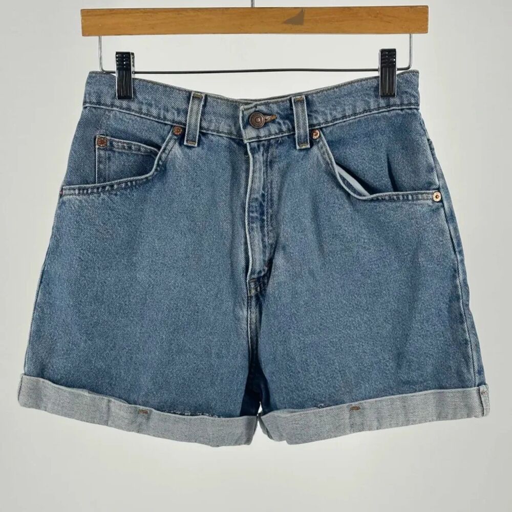 Vintage 90s Levi's Orange tab 37954 Cuffed Shorts Size 9 - Picture 3 of 6